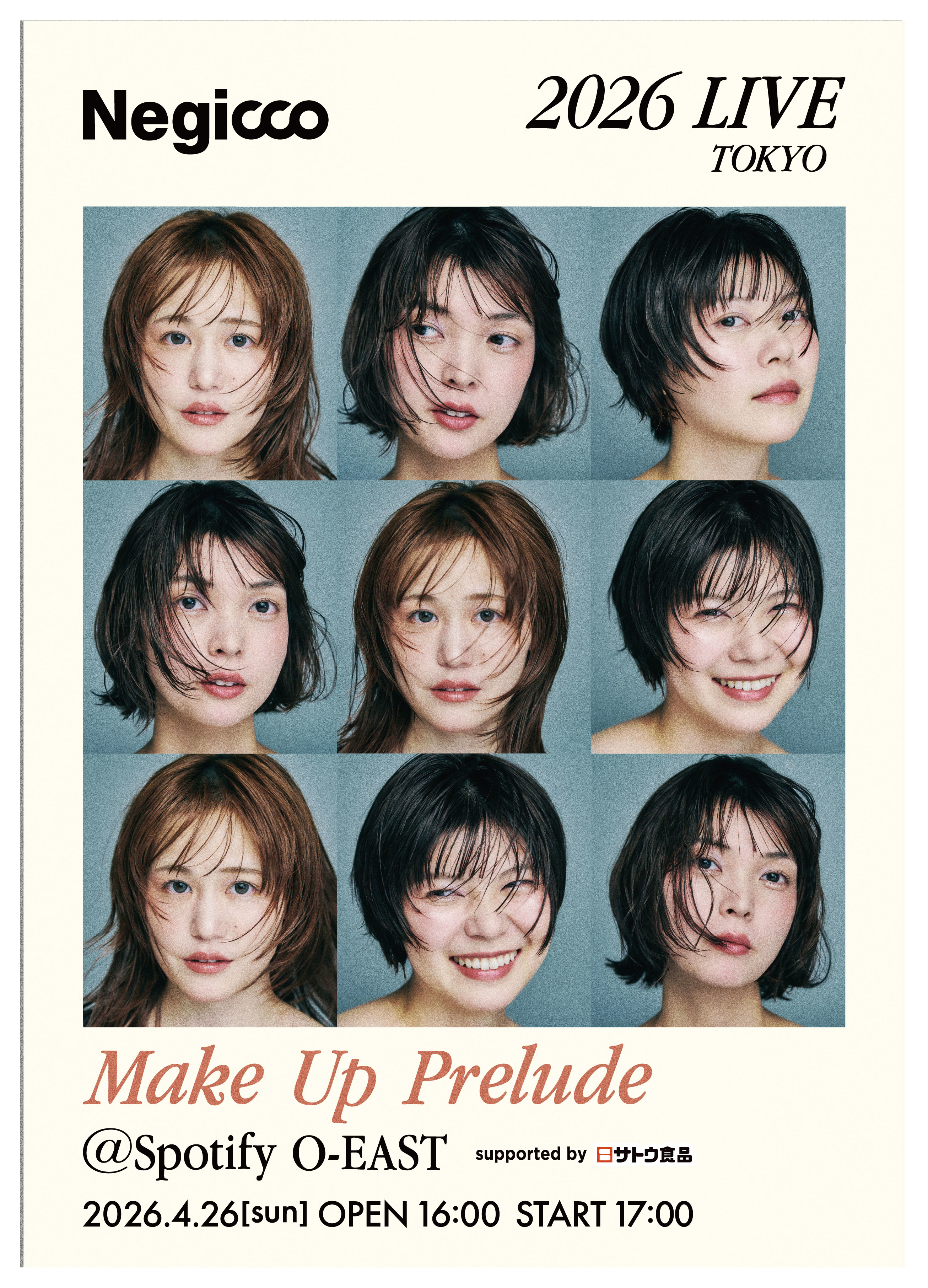 Negicco 2026 live:Make Up Prelude supported byサトウ食品