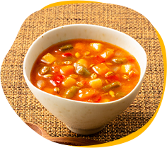 スーパー大麦と6種野菜のミネストローネ